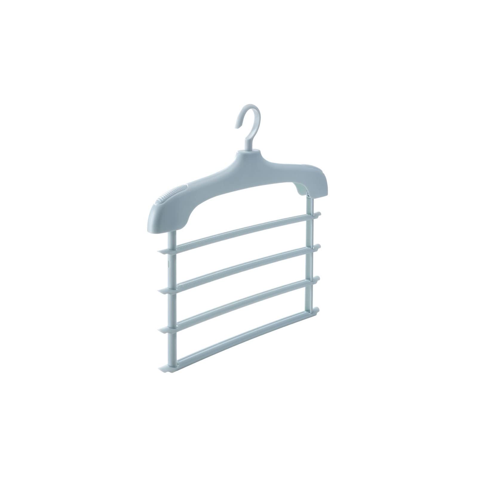 JINGYAN Standard Hangers Pants Hangers Closet Storage Organizer Non Slip Multi-Purpose Space Saving Hanger(Nordic Blue)