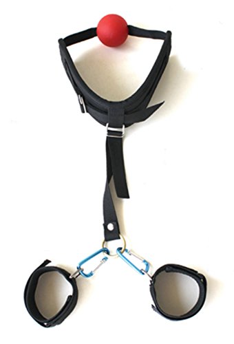 Cozy Feel Arm Restraint Bondage with Wrist Handcuffs and Mouth Gag C408