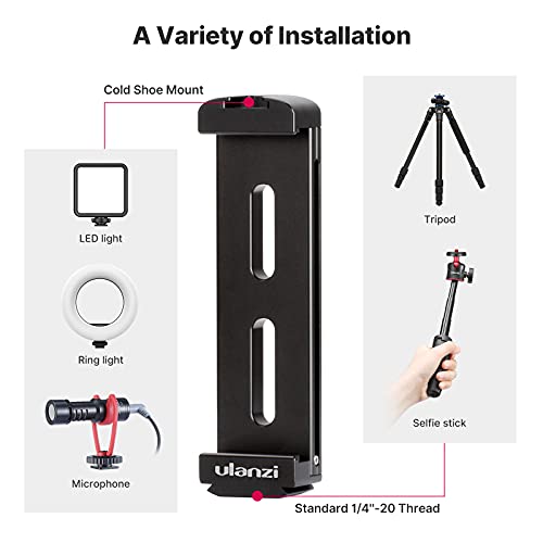 Suporte de tripé de alumínio Ulanzi com suporte de calçado frio compatível com iPad, adaptador de tr