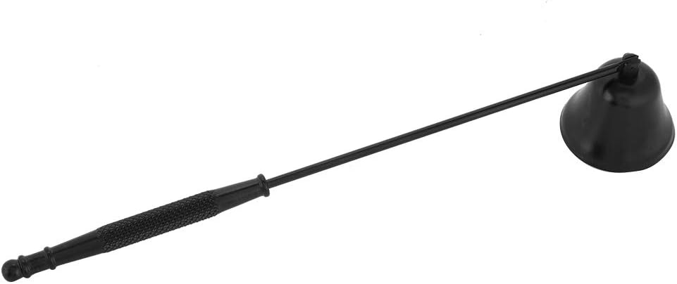 Eujgoov 1Pcs Fashion Stainless Steel Bell Shaped Candle Snuffer Wick Trimmer Cover Hand Tool(Black)