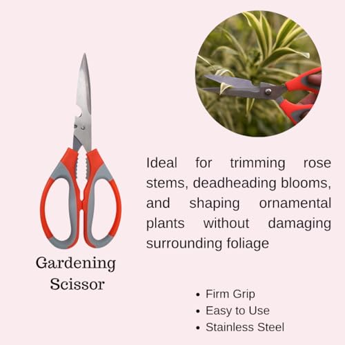 Image of 5-Piece Gardening Tools Kit | Trowels, Fork, Cultivator, Scissors, Gloves | Lightweight, Portable, Durable Gardening Accessories for Home Gardens