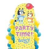 Star Cutouts SC4573 Bluey & Bingo Balloon Party Backdrop Cardboard Cutout 185cm – Bluey Birthday Party Decoration & Photo Background