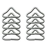 YTgilo 12PCS Trampoline Triangle Buckle Bounce Trampoline Net Fabric Mat Iron Hook Bottom Fabric Accessories Triangle Ring V Shaped Ring High Strength Snap Spring for Luggage Wallet Package Leather
