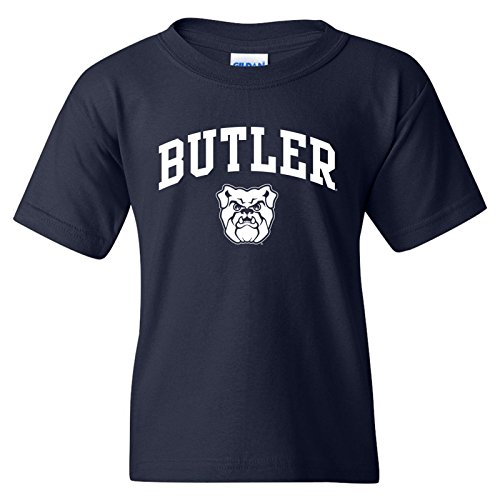 UGP Campus Apparel YS03 - Butler Bulldogs Arch Logo Youth T-Shirt - Small - Navy