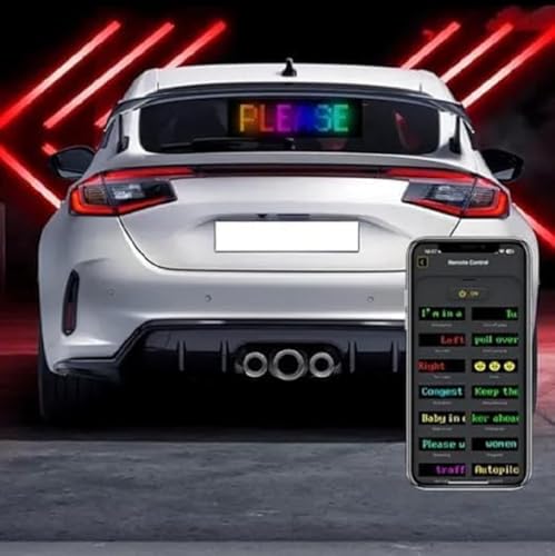 Image of LED Matrix Display Panel with Mobile App Control, USB Powered Scrolling Message Board with Remote