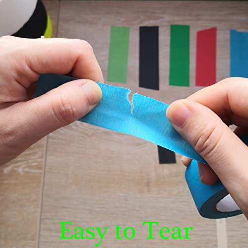 Llpt Colored Masking Tape 12 Rolls Colorful Craft Tape Total 552 Feet X 3/4" Vibrant Rainbow Colors Painters Tape For Decorative Arts Crafts Paint Color Coding Labeling (Pt1912) #TOP2
