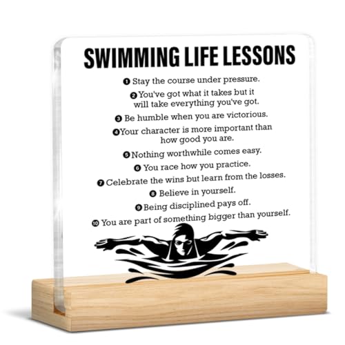 Swimming Gifts for Boys and Men Acrylic Desk Sign