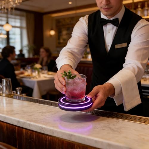 Dessous de verre intelligent machine à cocktail avec affichage LED interactif