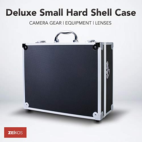 Zeikos Ze-Hc18 Deluxe Small Hard Shell Case With Extra Protected Foam For Travel And Storage Case Camera, Gear, Equipment, And Lenses - Canon, Nikon, Sony Alpha, And Many More Dslr Cameras #TOP6