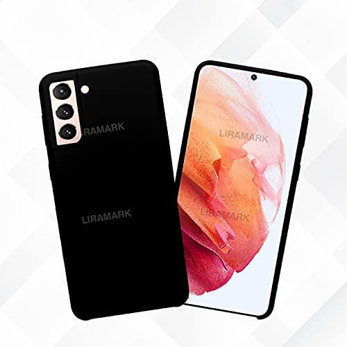 Image of LIRAMARK Liquid Silicone Soft Back Cover Case for Samsung Galaxy S21 (Black)