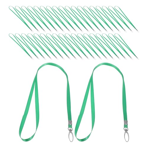 Cordon porte-badge en nylon vert haute résistance NUOBESTY avec mousqueton