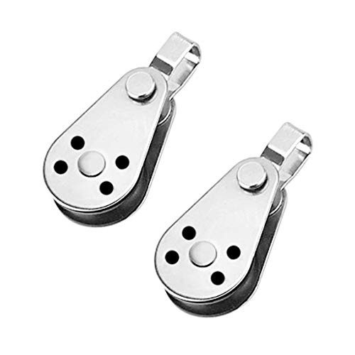 2x Edelstahl Φ 26 mm Seilrolle Umlenkrolle Bootszubehör für 2-8mm Seil, Korrosionsbeständig