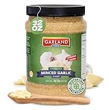 Garland Food Minced Garlic in Water 32 oz – Made in the USA - Minced Garlic in Jar for Fresh Flavor, Time-Saving Prep, and Versatile Uses in Every Dish