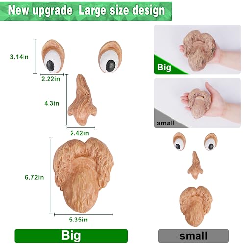 Eiiorpo Tree Faces Decor Outdoor Large,15 Inch Tree Face Statues Upgrade Plus Size Old Man Tree Hugger Bark Ghost Face Decor Funny Yard Art Garden Decorations For Easter Halloween Creative Props (A) #TOP2