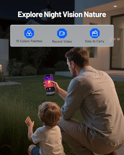 TOPDON Wärmebildkamera TC002C Duo für Android/iOS, 512 x 384 TISR hohe Auflösung, -20–550 °C, 25 Hz, für Smartphone/Tablet/PC, USB-C/Lightning, Infrarot kamera für Elektrik-, Leck- und HLK-Inspektion