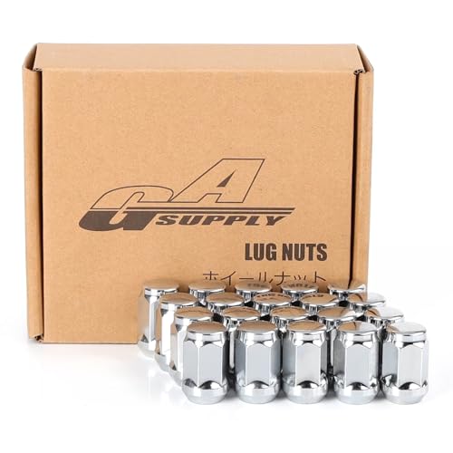 GAsupply 1/2x20 Lug Nuts 20pcs, Chrome 1/2''-20 Closed...