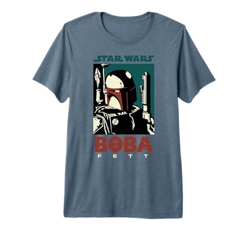T-shirt Star Wars Boba Fett premium avec impression profil haute qualité