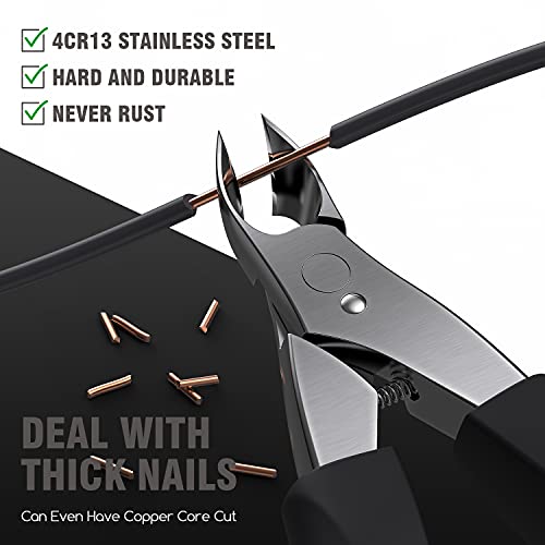 Tomeem Toenail Clipper Pedicure Tool - Professional Podiatrist Toe Nail Cutter For Thick & Ingrown Nails, Sharp Curved Blade For Men, Women & Seniors #TOP2
