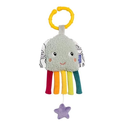 Fehn Mini-Spieluhr Tintenfisch – Kuscheltier & Einschlafhilfe mit herausnehmbarem Spielwerk - Melodie Der Mond ist aufgegangen beruhigt in jeder Situation – für Babys und Kleinkinder ab 0+ Monaten