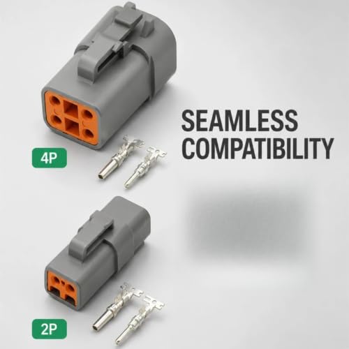 Conector electrico de 4 pines DTP06-4S hembra gris automotriz 4