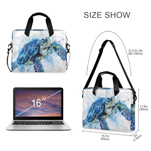 Funda Maletín para Laptop ALAZA Tortuga Acuarela 13-15.6" miniatura 4