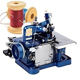 DNEPEI Surjeteuse Professionnelle 3 Fils, Facile à Enfiler, idéale pour débutants et Experts, Haute Vitesse de 3 000 Points par Minute et Largeur de Point de 3 à 5 mm. Blue