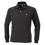 [CO-COS] G-9118 長袖ポロシャツ ブラック 4L