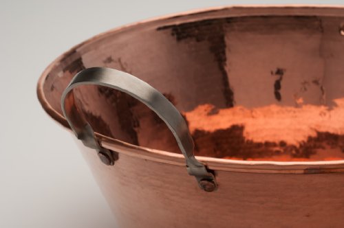 Sertodo Copper, Hand Hammered 100% Pure Copper, Permian Basin With Stainless Steel Handles, 15 Inch By 7 Inch High #TOP1