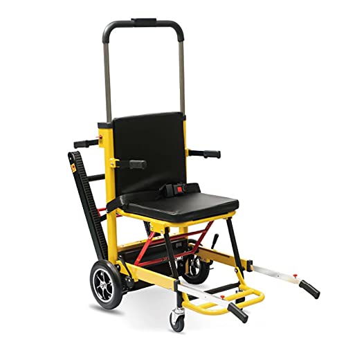 Carretillas Mano Subir Escaleras Motor Sube escaleras eléctrico Silla de Ruedas eléctrica para Subir escaleras Silla de Ruedas a batería Silla de traslado de Emergencia con rieles para Perso