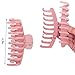 2 Pack Big Hair Claw Clips Nonslip Large Claw Clip for Women and Girls Hair,Strong Hold Grips Hair Accessories 4 Inch (Pink)