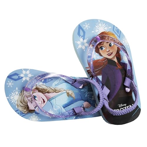 Image of Disney Girls Boys Character Flip Flops Sandals Kids Water Shoes - Minnie Mickey Moana Toy Story Frozen Cars Encanto Princess Thong Beach Slides Slip On Quick Dry (Toddler-Little Kid)