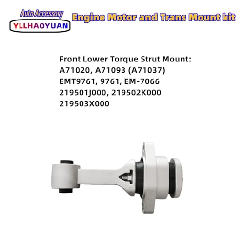 Yllhaoyuan Complete Engine Motor Transmission Mount Set for Accent Veloster Kia Forte Rio 1.6L 1.8L 2.0L - Replaces 21830-3X300, EMT9758, 21810-1R010 - Fixes Engine Vibration by Yllhaoyuan - Image 5