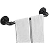 Industrial Pipe Towel Rack Towel Bar 20 Inch, Heavy Duty Wall Mounted Rustic Farmhouse Bath Towel Holder for Bath Bathroom Kitchen