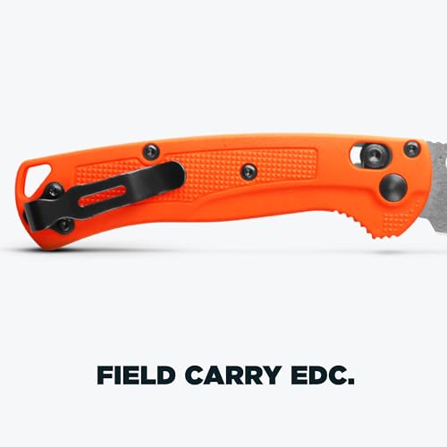 Benchmade - Mini Taggedout Folding Hunting Knife with Orange Grivory Handle (15533) - Image 4