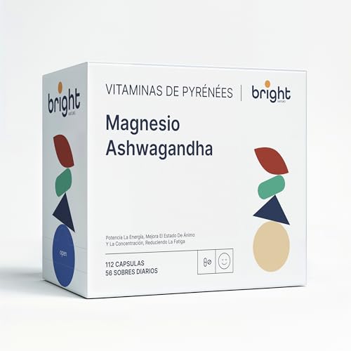 Magnesio y Ashwagandha Premium (10% Withanólidos) - Gestión del Estrés y Calma Natural, 2 Suplementos en 1 Paquete para Equilibrio, Calma y Fortaleza | Para 2 Meses (56 Dosis Diarias)