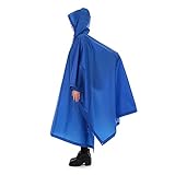 Winis Multifunctional Outdoor Rain Poncho Backpack Rain Cover Waterproof Tent Tarp Footprint Ground Sheet Shelter Sunshade Moisture Barrier Picnic Blanket Mat for Camping Hiking Jungle Cycling