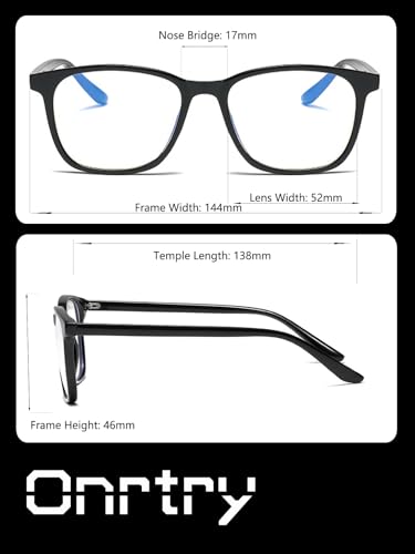 Image of Onrtry Non Prescription Glasses for Men Women Square Clear Lens Eyeglasses