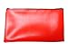 Zipper Bag Leatherette, Check Wallet 11 x 6 Inch (Red)