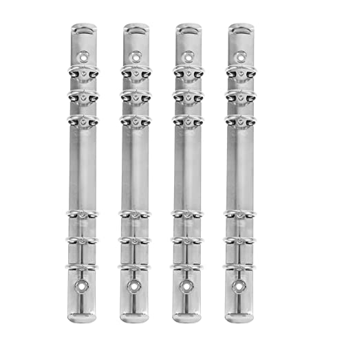 Ipetboom 4 Piezas Aglutinante Organizadores De Papel Personales Carpeta De Hojas Sueltas Carpeta De La Cubierta De Los Planificadores Cuaderno A4 Acero Inoxidable Espiral Anillo De Libro A5