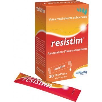 Resistim boite de 20 sticks le reflexe vitalite au bureau et en voyage