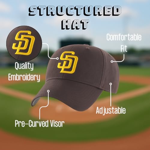 Gorra oficial San Diego para niños marrón ajustable miniatura 5