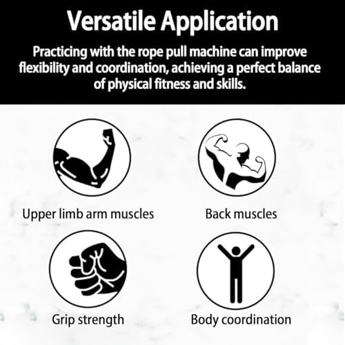 Endless Rope Trainer - Portable Cable Pulley System for Home Gym, Grip & Arm Strengthening, Back & Body Coordination, Versatile Hanging Exercise Equipment