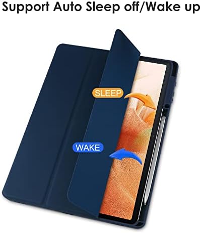 VOVIPO Hybrid Slim Stand Case for Samsung Galaxy Tab S8 Plus / S7 FE / S7 Plus 12.4 inch ,Shockproof Cover with Clear Transparent Back Shell for Galaxy Tab S8 Plus / S7 FE / S7 Plus 12.4 inch