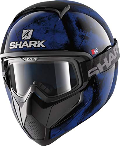 Shark 2244_24713, Casco da Moto Vancore Flare KBK-S Uomo, Nero/Blu