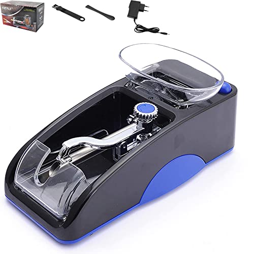 Blue Portable Electric Cigarette Maker Machine, Mini Automatic Cigarette Tobacco Maker Device Household Tobacco Injector Maker Fit 0.31inch/8mm Size Smoke Pipe and Most Cigarette Paper (Blue)