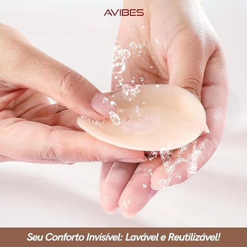 Kit 02 Pares de Tapa Seio Adesivo, Protetor de Mamilo de Silicone, Adesivo Ultrafino, Transparente,