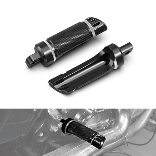 Repose-pieds passager noirs anti-vibration pour régler le manque de confort sur Harley FLHR
