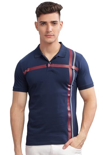 Image of ADRO Regular Fit Polo T-Shirt for Men| Printed Polo T-Shirt | Cotton Polo T Shirt