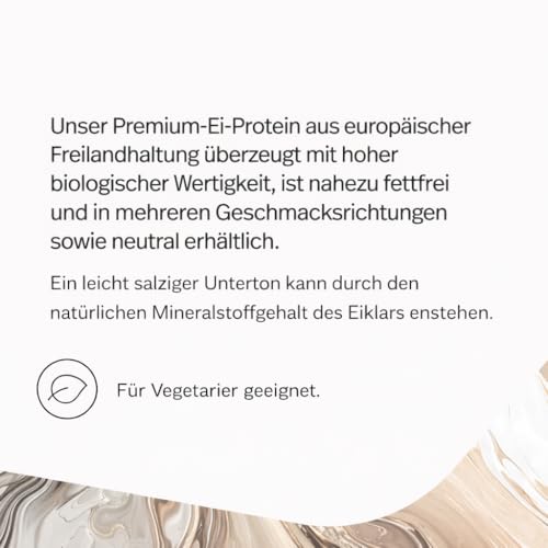 edubily® Eiklar Protein Pulver aus Freilandhaltung - Premium Eiweißpulver ohne Milch - Laborgeprüft (750 g, Ohne Aroma)