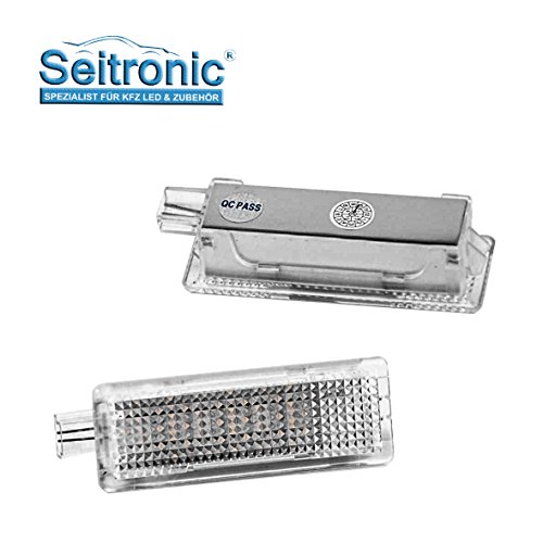 Seitronic® 2 x SMD LED Módulo de pie, habitación, baúl, iluminación, Xenon blanco, aprox. 6000K.